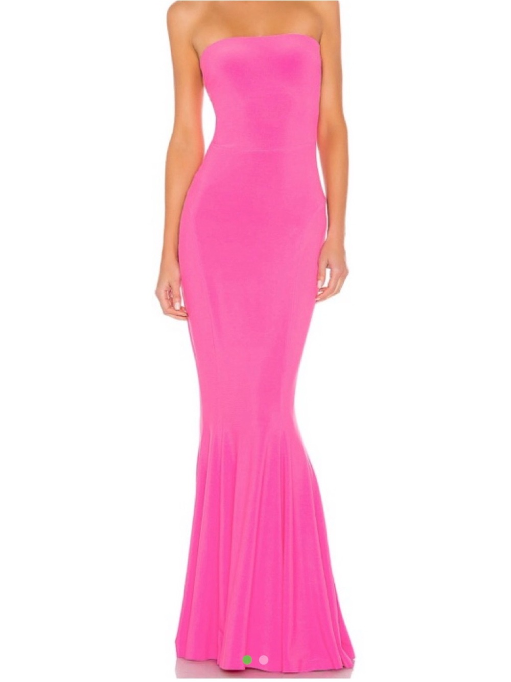 Norma Kamali Strapless Pink Mermaid Evening Dress